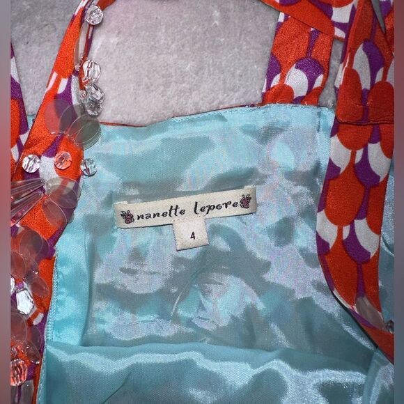 Nanette Lepore size 4 women’s halter tank orange - Picture 3 of 5